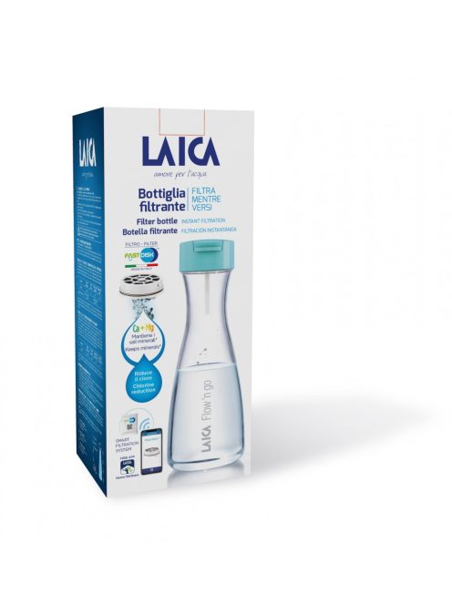 Laica Flow 'n go 1 literes instant vízszűrő palack 1 db FAST DISK szűrőbetéttel