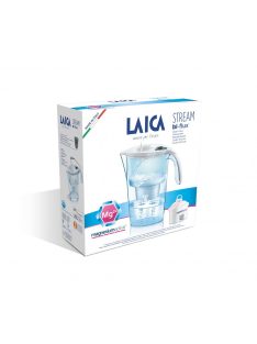   Laica STREAM LINE fehér vízszűrő kancsó mechanikus kijelzővel és 1 db magnezium active bi-flux szűrőbetéttel