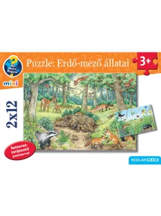 Scolar kiadó - Puzzle: Erdő-mező állatai