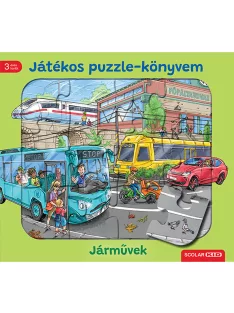   Scolar kiadó - Steffi Korda - Játékos puzzle-könyvem: Járművek