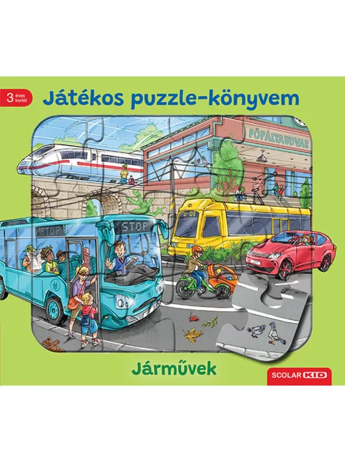 Scolar kiadó - Steffi Korda - Játékos puzzle-könyvem: Járművek