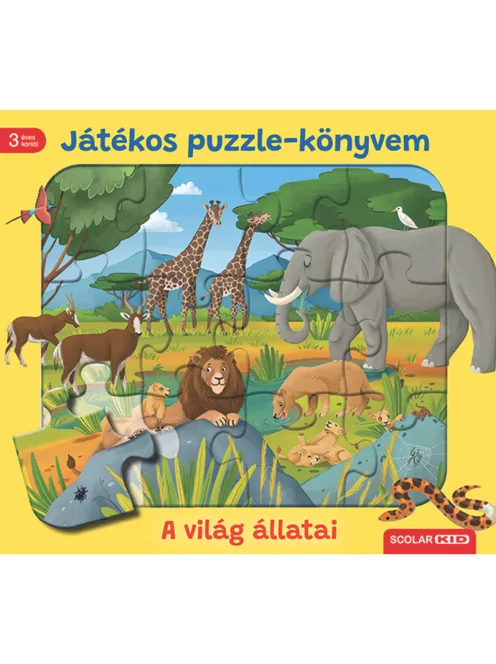 Scolar kiadó - Steffi Korda - Játékos puzzle-könyvem: A világ állatai