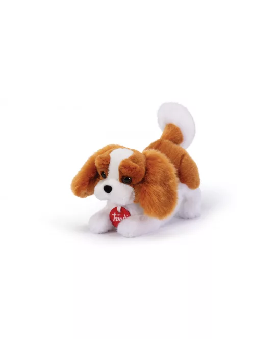 Trudi Cavalier King Marley kutya, fehér-barna - 13cm