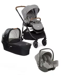   Joie Versatrax babakocsi szett i-Snug2 hordozó Pebble + Signature Ramble mózeskosár Eclipse