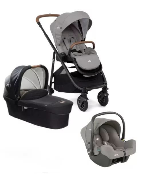 Joie Versatrax babakocsi szett i-Snug2 hordozó Pebble + Signature Ramble mózeskosár Eclipse