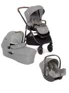 Joie Versatrax babakocsi szett i-Snug 2 hordozó + Ramble XL mózeskosár Pebble