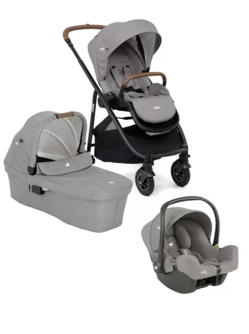 Joie Versatrax babakocsi szett i-Snug 2 hordozó + Ramble XL mózeskosár Pebble