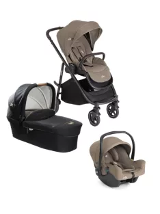   Joie Versatrax babakocsi szett i-Snug2 hordozó Cashew+ Signature Ramble mózeskosár Eclipse
