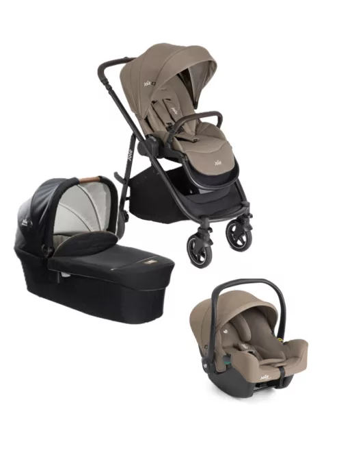 Joie Versatrax babakocsi szett i-Snug2 hordozó Cashew+ Signature Ramble mózeskosár Eclipse