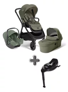   Joie Signature Finiti 2in1 babakocsi Evergreen + i-Snug 2 hordozó Laurel + i-Base Encore bázistalp