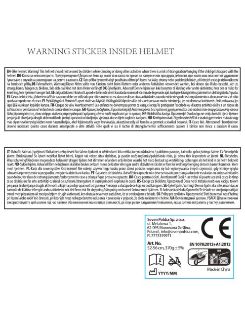 Seven Polska Bicikli sisak S 48-52 cm - Mancs Őrjárat lány