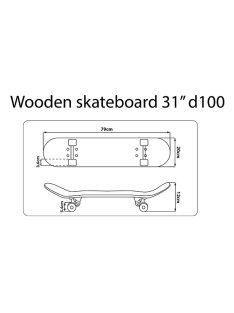 Seven Polska Nagy fa gördeszka D100 - MINNIE CLASSIC