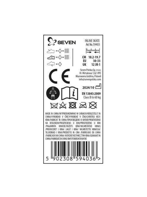 Seven Polska Görkorcsolya 3 az 1-ben - STITCH - SIZE 30-33