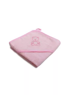   Vaganza Fürdőlepedő hímzett 110×110 - Rózsaszín/Pink/Maci (Több minta)