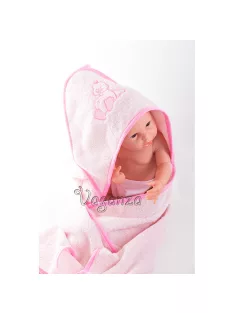   Vaganza Fürdőlepedő hímzett 80×80 - Rózsaszín/Pink/Kacsa