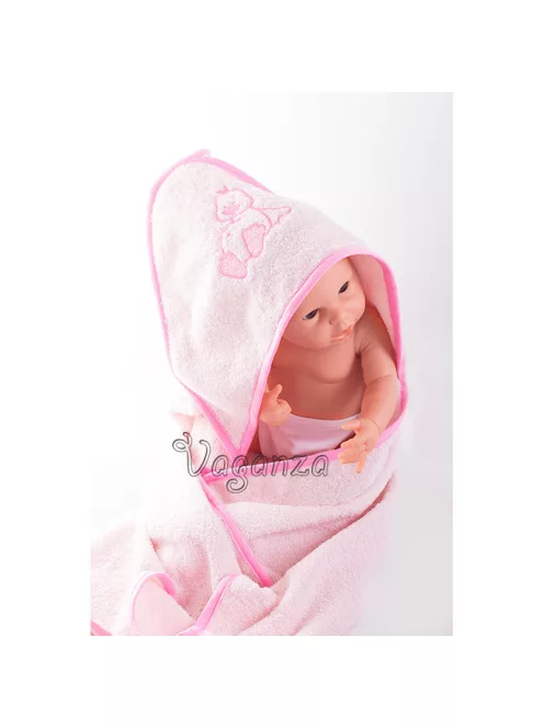 Vaganza Fürdőlepedő hímzett 80×80 - Rózsaszín/Pink/Kacsa