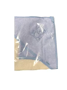 Vaganza Fürdőlepedő hímzett 80×80 - Kék/Fehér/Maci