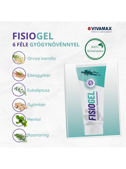 Vivamax Fisiogel emulgél 6 féle gyógynövénnyel - 100 ml