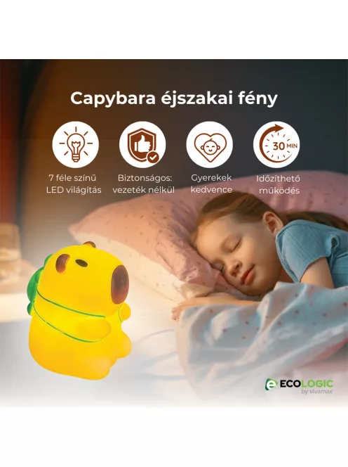 EcoLogic Capybara éjszakai fény