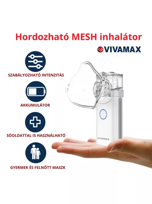 Vivamax Hordozható MESH inhalátor