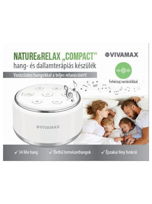 Vivamax Nature&Relax "Compact" hang- és dallamterápiás (fehér zaj) készülék