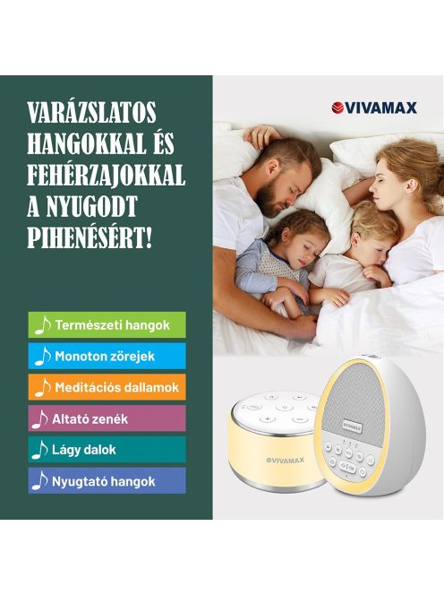 Vivamax Nature&Relax "Compact" hang- és dallamterápiás (fehér zaj) készülék