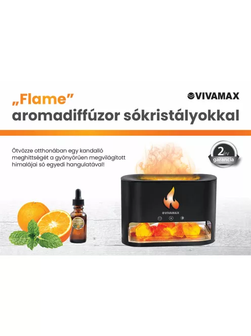 Vivamax Flame aromadiffúzor sókristályokkal