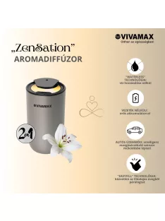 Vivamax "ZenSation" autós aromadiffúzor (ezüst)