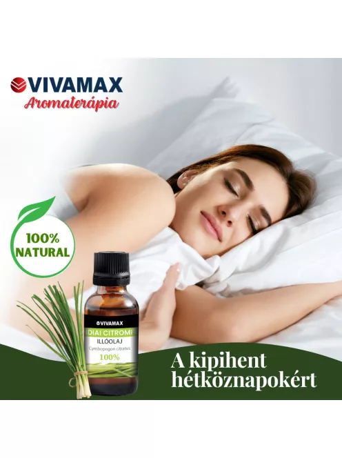 Vivamax Indiai citromfű 100%-os tisztaságú illóolaj (10 ml)