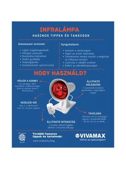 Vivamax Infralámpa extra funkciókkal (150 W-os izzóval)