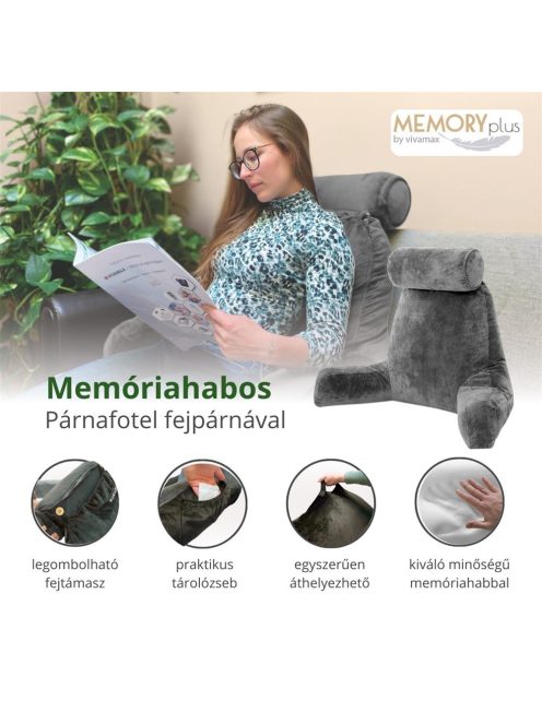 Vivamax Memóriahabos párnafotel fejtámasztó párnával