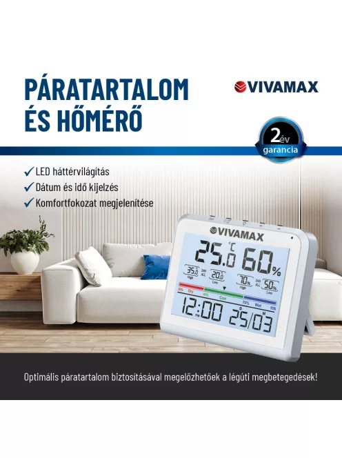 Vivamax Páratartalom- és hőmérő