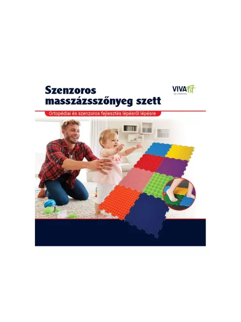 VivaFit Szenzoros masszázsszőnyeg szett (8 darabos)
