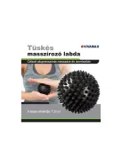 VivaFit Tüskés masszírozó labda 7,5 cm - fekete