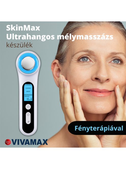 Vivamax SkinMax Ultrahangos mélymasszázs készülék fényterápiával